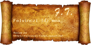 Felvinczi Tímea névjegykártya