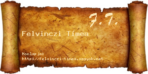 Felvinczi Tímea névjegykártya