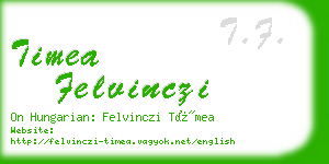 timea felvinczi business card